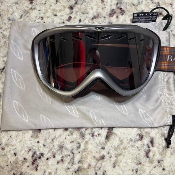 RARE Smith Optics X Banana Republic Ski Goggles Amber Lens Plaid Strap 2011 BR - Picture 4 of 11